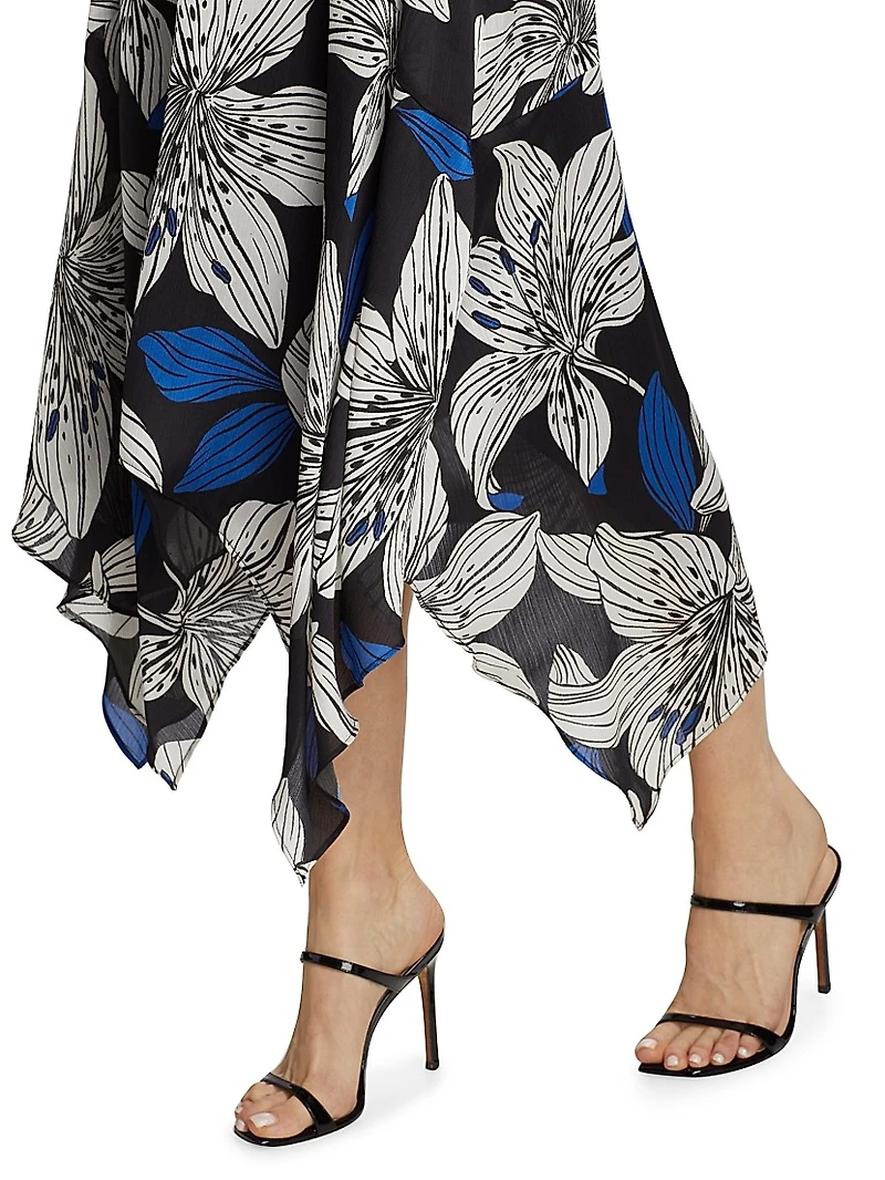 Estrella Floral Sleeveless Midi-Dress