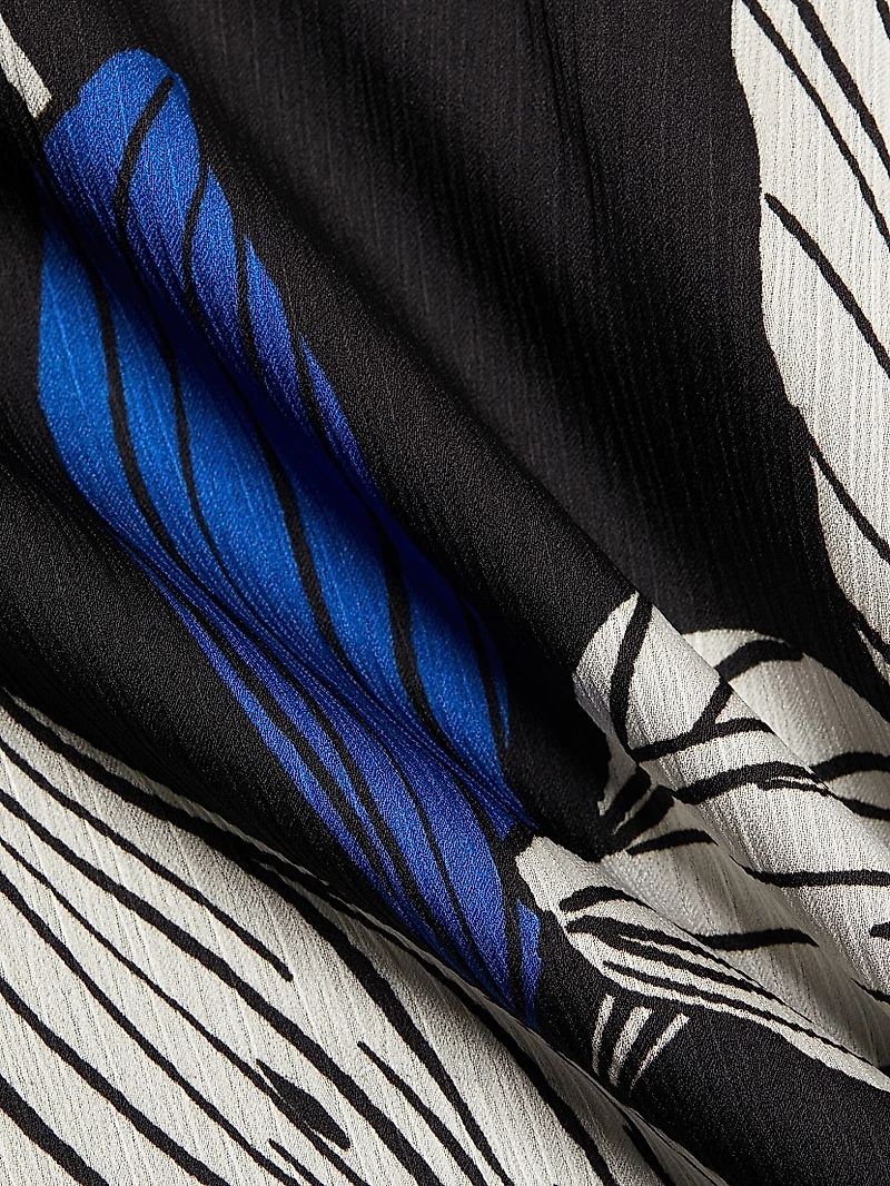 Estrella Floral Sleeveless Midi-Dress