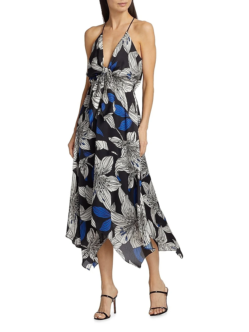 Estrella Floral Sleeveless Midi-Dress