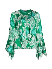 Savanna Floral Long-Sleeve Blouse