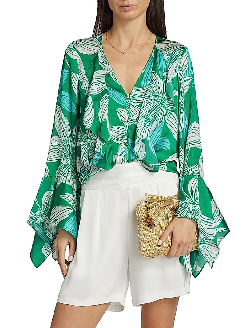 Savanna Floral Long-Sleeve Blouse