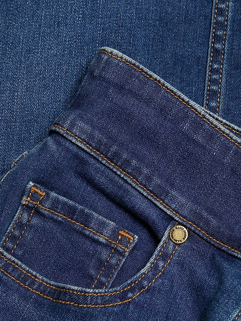 Karter Denim High-Waisted Midi-Skirt