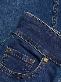 Karter Denim High-Waisted Midi-Skirt