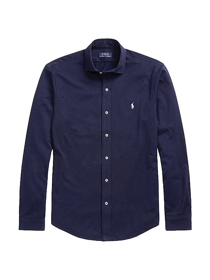 Cotton Button-Front Shirt