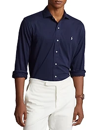Cotton Button-Front Shirt