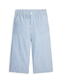Little Girl's & Girl's Striped Cotton Seersucker Pants