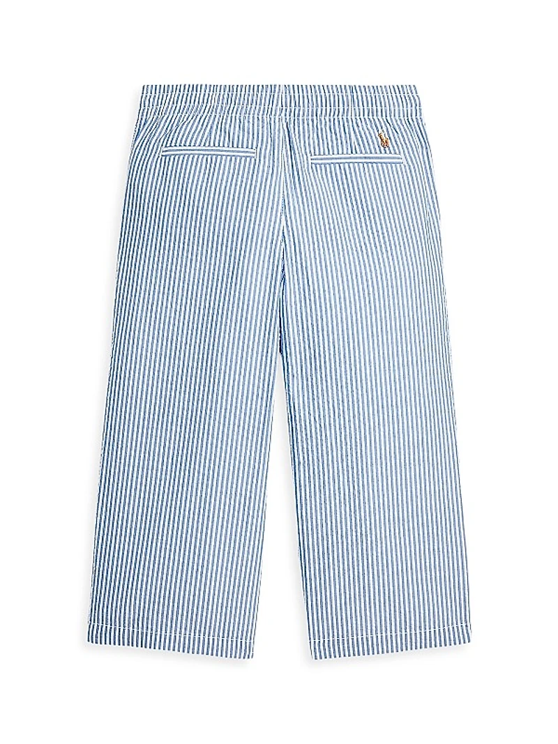 Little Girl's & Girl's Striped Cotton Seersucker Pants