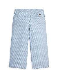 Little Girl's & Girl's Striped Cotton Seersucker Pants