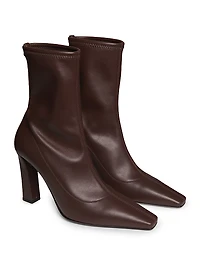 Brenda 90MM Stretch Leather Booties
