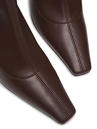 Brenda 90MM Stretch Leather Booties