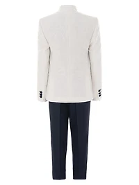 Little Boy's & Boy's Floral Embroidered Suit