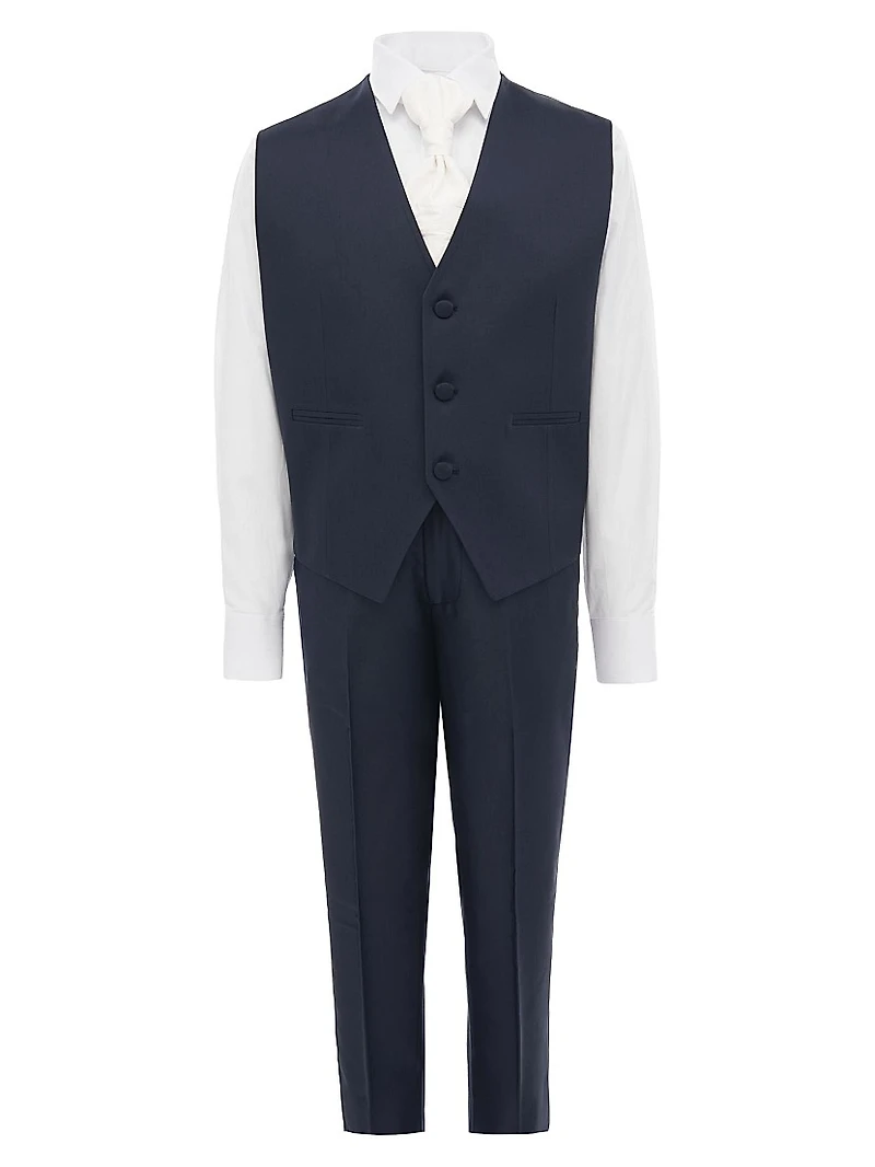 Little Boy's & Boy's Floral Embroidered Suit