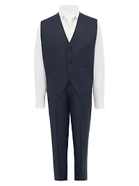 Little Boy's & Boy's Floral Embroidered Suit