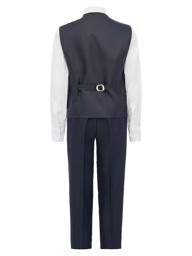 Little Boy's & Boy's Floral Embroidered Suit