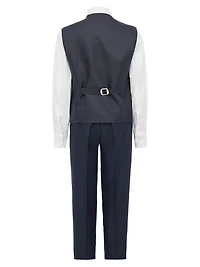 Little Boy's & Boy's Floral Embroidered Suit