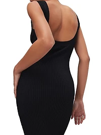 Shine Rib Sleeveless Maxi Dress