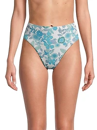 Nerissa Floral High-Waist Bikini Bottom