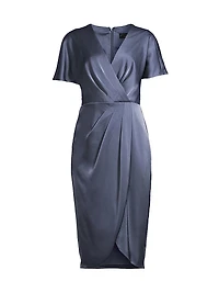 Satin Crêpê Midi-Dress