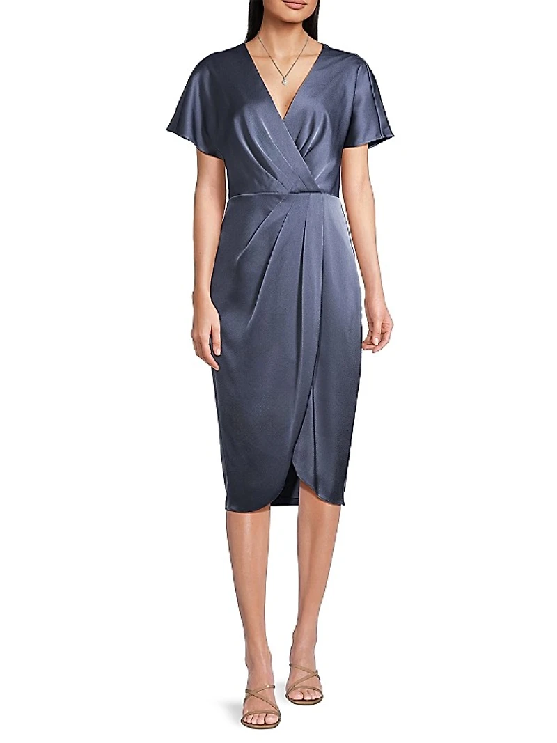 Satin Crêpê Midi-Dress