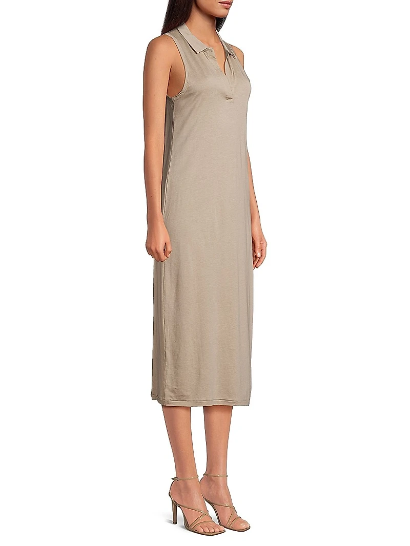 Sleeveless Polo Tank Dress