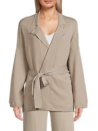 Organic Cotton Wrap Knit Jacket