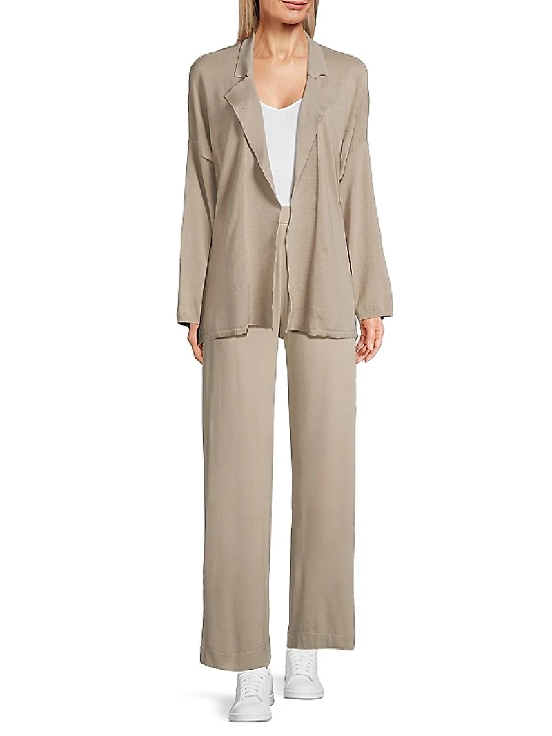 Organic Cotton Wrap Knit Jacket