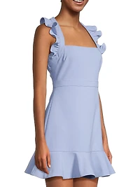 Hara Ruffle-Strap Minidress