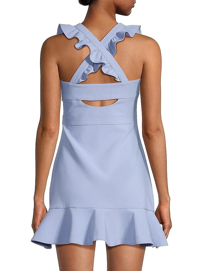 Hara Ruffle-Strap Minidress
