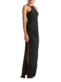 Lang Gathered Jersey Gown
