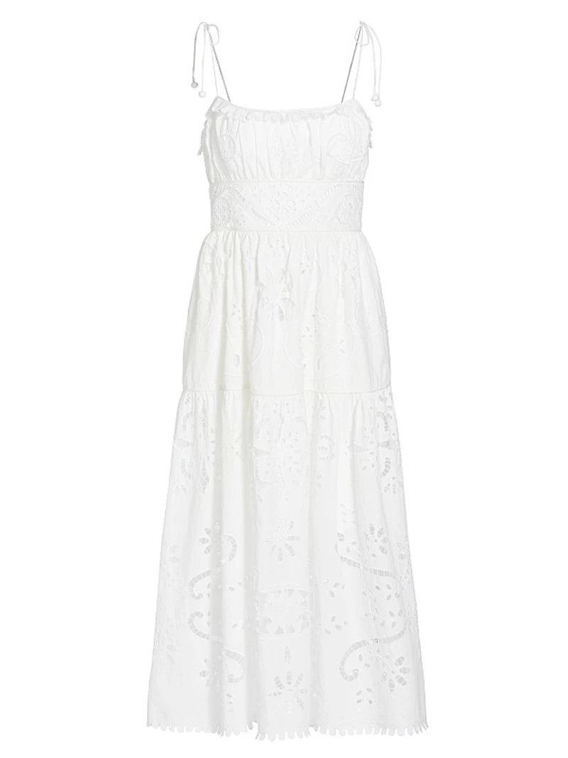 Liat Eyelet Embroidered Midi-Dress