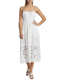 Liat Eyelet Embroidered Midi-Dress