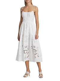 Liat Eyelet Embroidered Midi-Dress