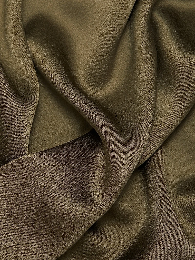 Silk Short-Sleeve Polo Top