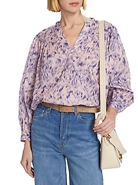 Fable Cotton Ikat-Inspired Blouse