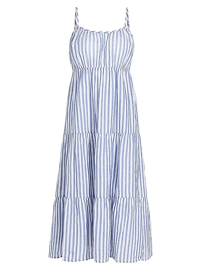 Blakely Cotton Striped Midi-Dress