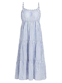Blakely Cotton Striped Midi-Dress