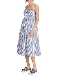 Blakely Cotton Striped Midi-Dress