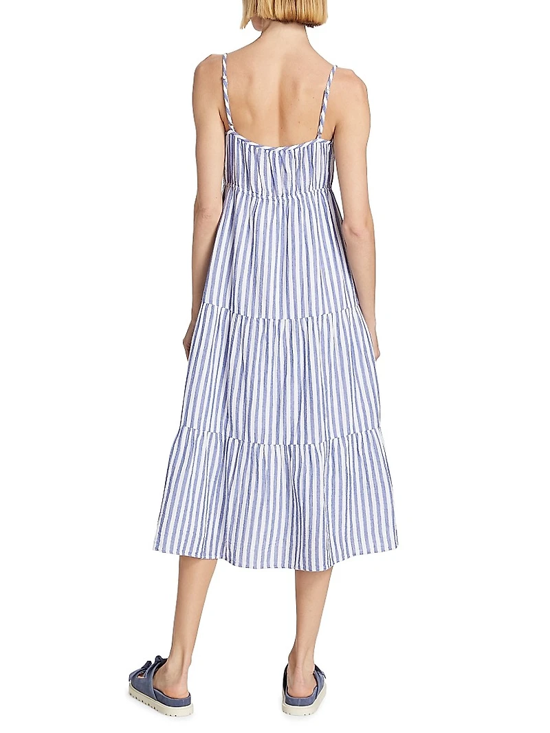 Blakely Cotton Striped Midi-Dress