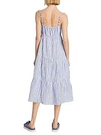 Blakely Cotton Striped Midi-Dress