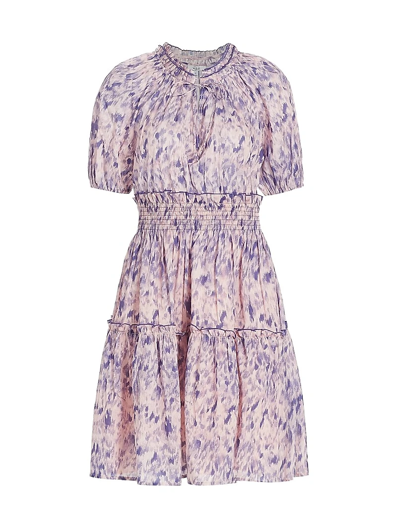 Fiorella Cotton Ikat-Inspired Minidress