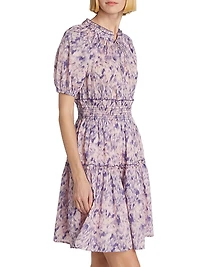 Fiorella Cotton Ikat-Inspired Minidress