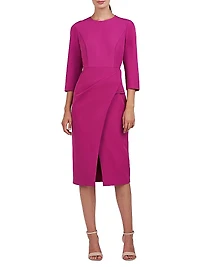 Doreen Draped Midi-Dress