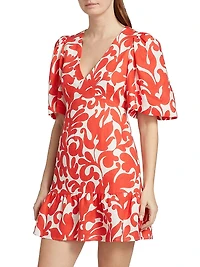 Mariana Floral Linen Minidress