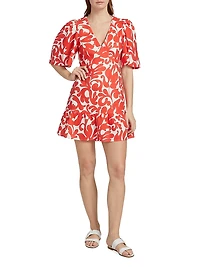 Mariana Floral Linen Minidress