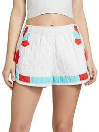 Mateo Quilted Cotton Shorts