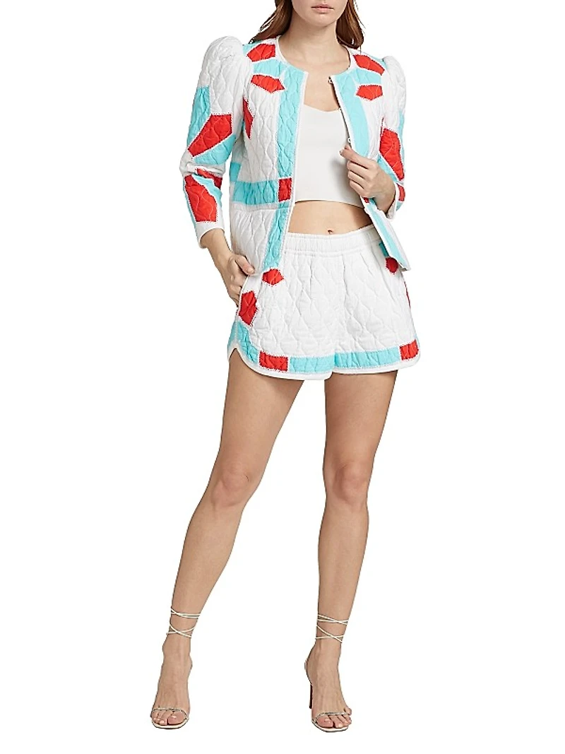 Mateo Quilted Cotton Shorts