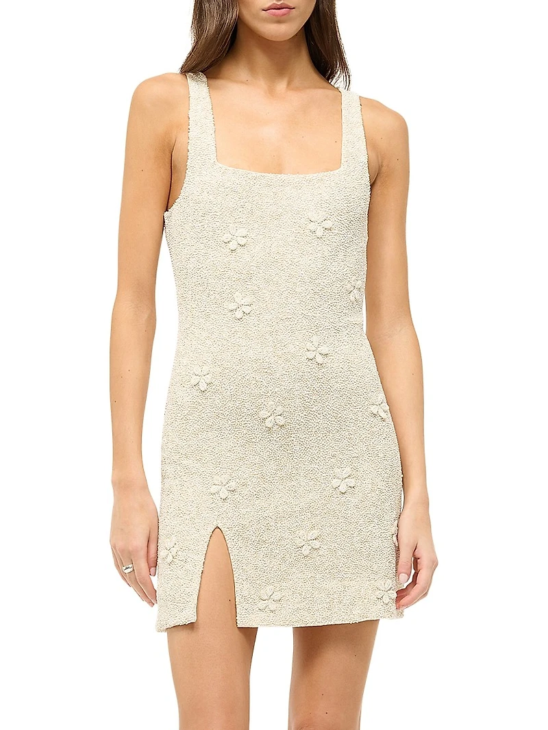 Le Sable Floral Beaded Minidress