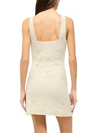 Le Sable Floral Beaded Minidress