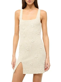 Le Sable Floral Beaded Minidress