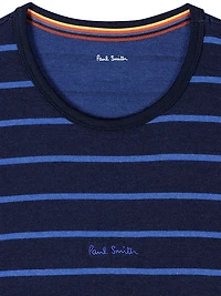 Relax Logo Stripe Crewneck T-Shirt